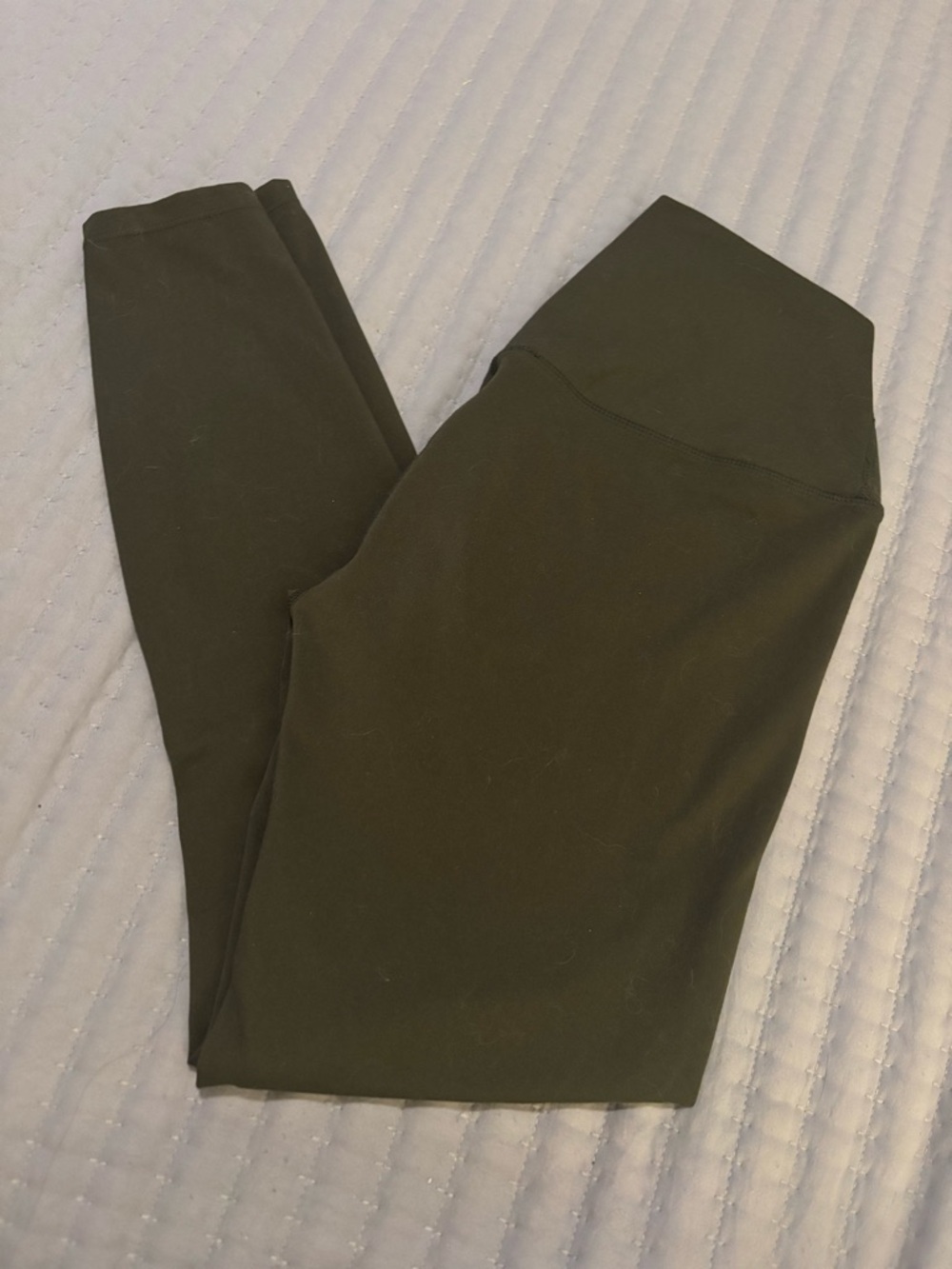 Varley Olive Green High-Waist Leggings Soft Stretch Moisture Wicking Yoga Small